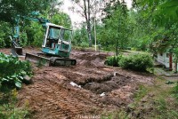 Nurmikon pohjan tekoa ja kasvualustojen täyttöä, Sammatti 2008